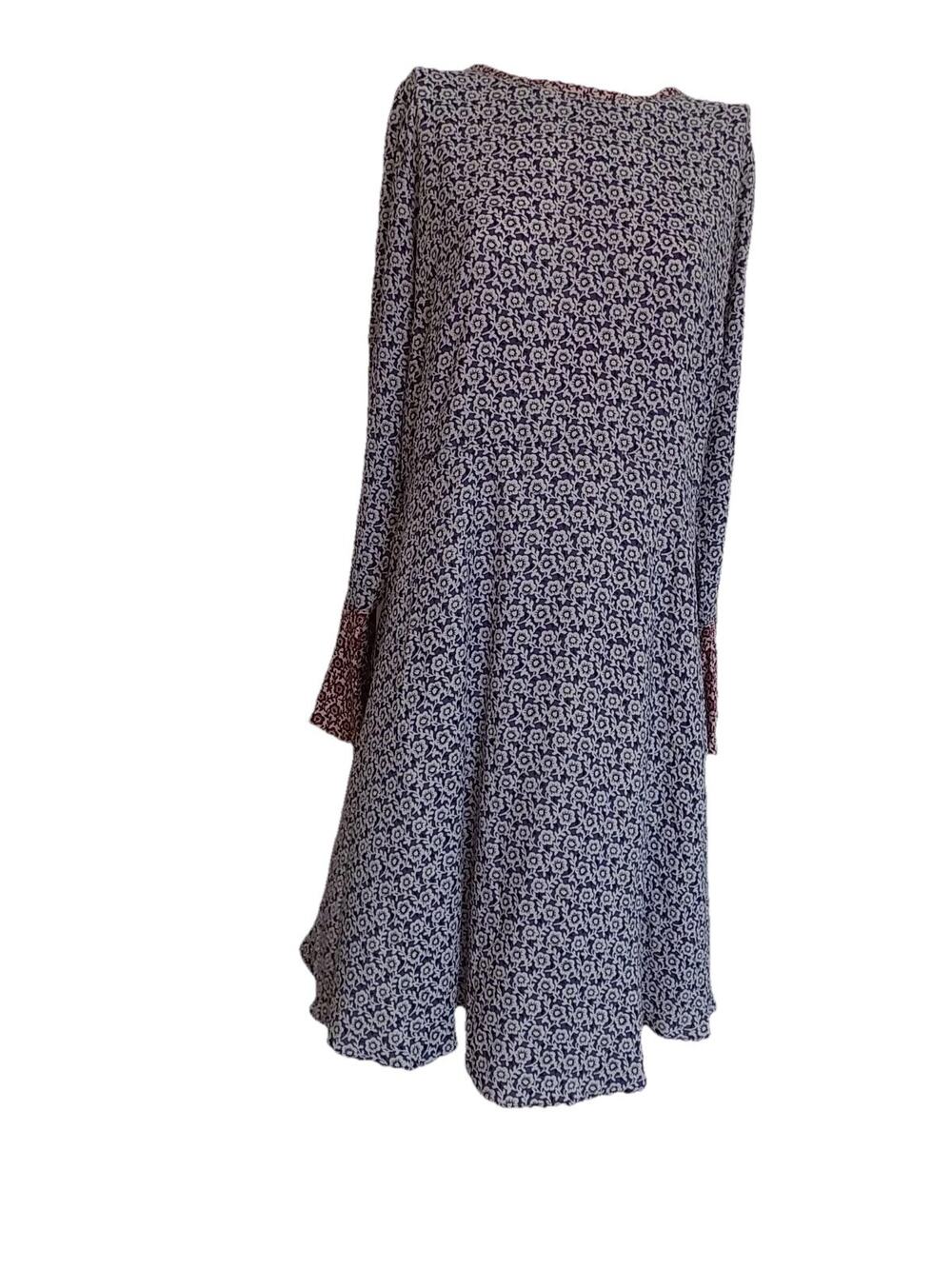 Ann Taylor floral print knee length dress bell sleeves size 14